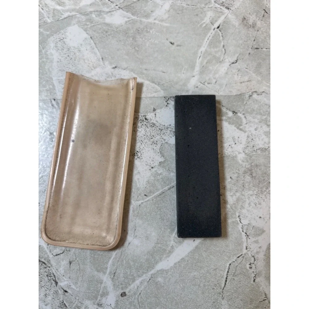 Vintage Sears Craftsman Pocket Stone In Plastic Sleeve 9 6441 ¼ × ⅞ × 3‎